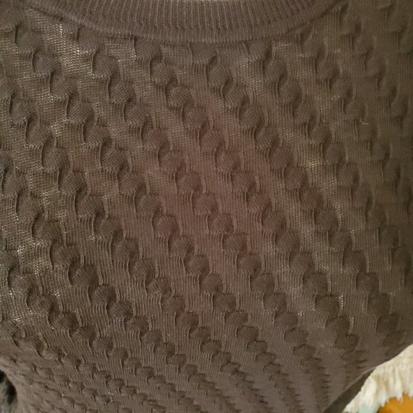 Margaret O'Leary black Textured Knit Cotton Sweater S - Picture 3 of 7